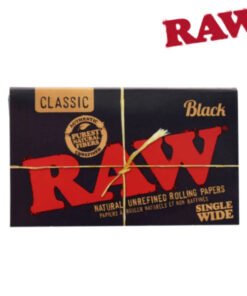 RAW Rolling Papers - Black Single Wide Double Window