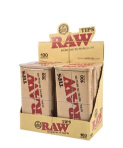 RAW Pre Rolled Filter Tips in Tin - 100/pack