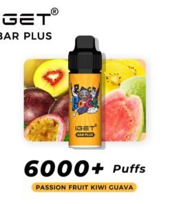 iGET BAR PLUS VAPE 6000 PUFF – PASSION FRUIT KIWI GUAVA