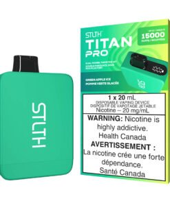 STLTH Titan Pro Disposable Vape Device - Green Apple Ice