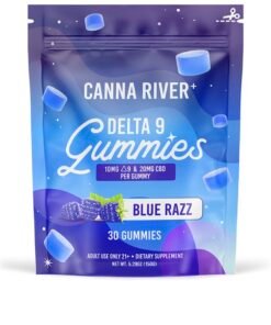 DELTA 9 THC GUMMIES WITH CBD – BLUE RAZZ – CANNA RIVER
