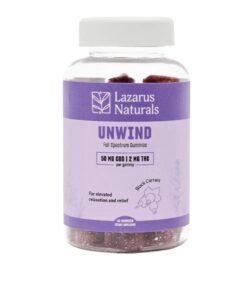 UNWIND FULL SPECTRUM CBD + THC GUMMIES – BLACK CURRANT – LAZARUS NATURALS