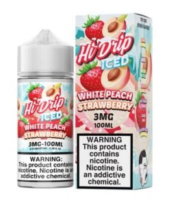 Hi-Drip Iced White Peach Strawberry 100ml Vape Juice